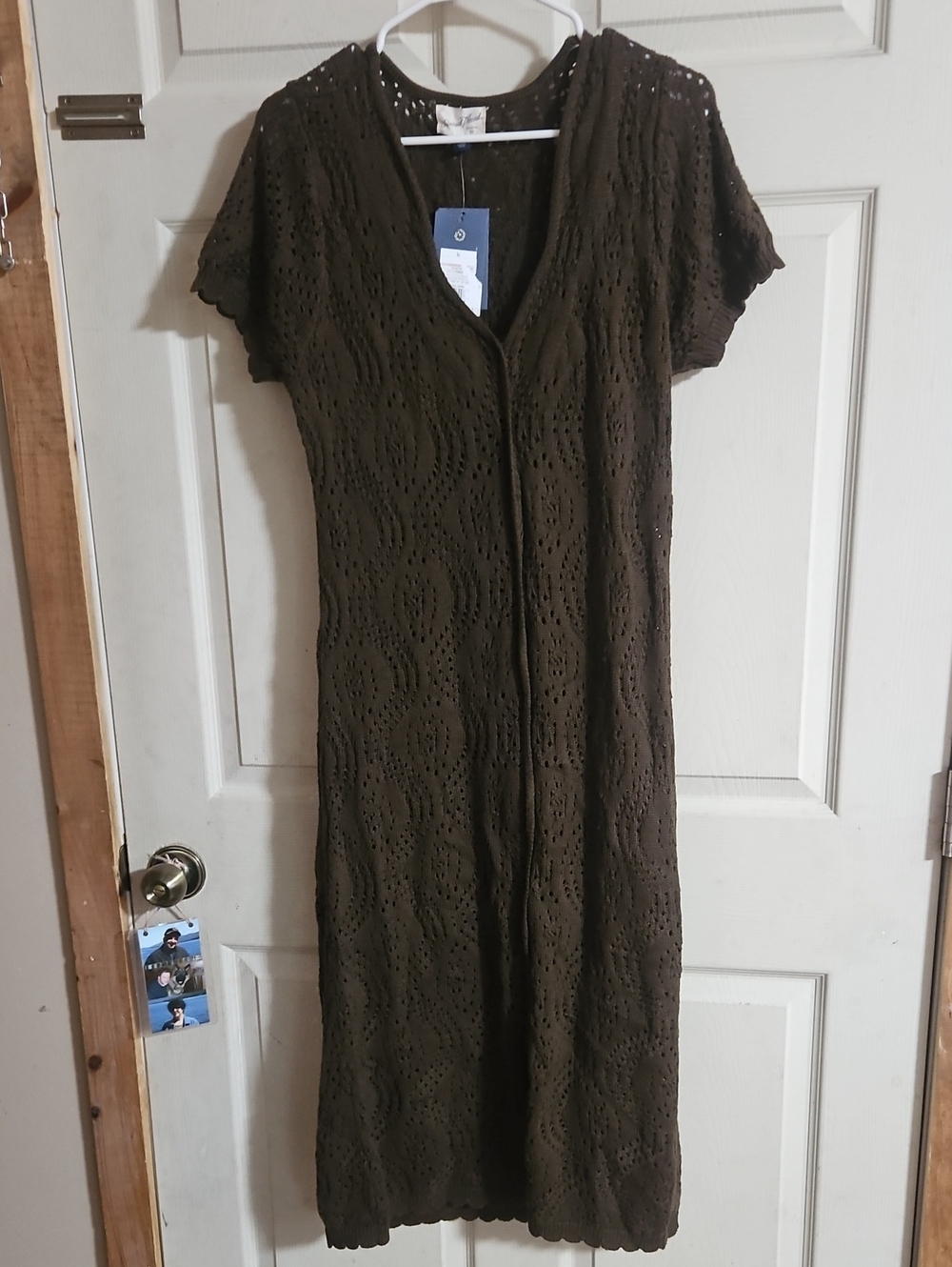 Universal Thread Western Scalloped Crafted Midi Dress: BROWN: NWT: SIZE S